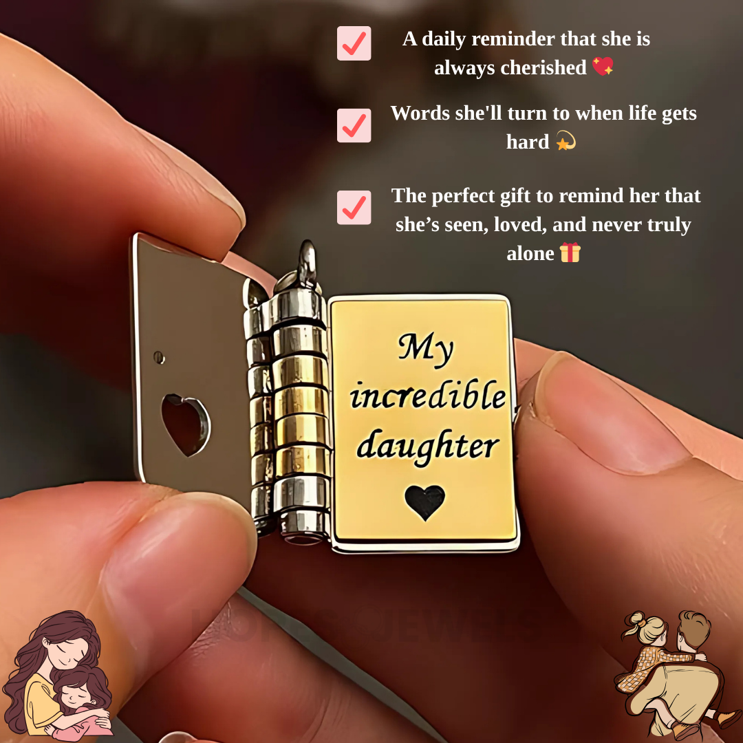 My Precious Daughter Book Necklace