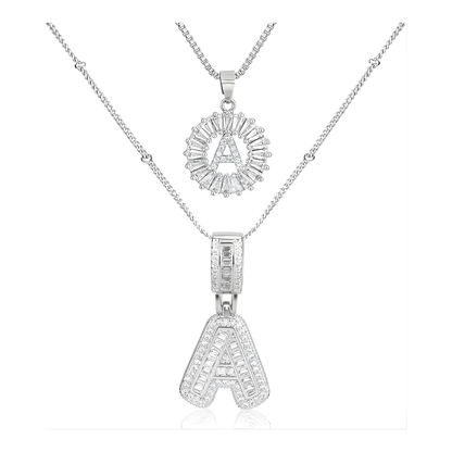 18K Gold Initial Duo Necklace