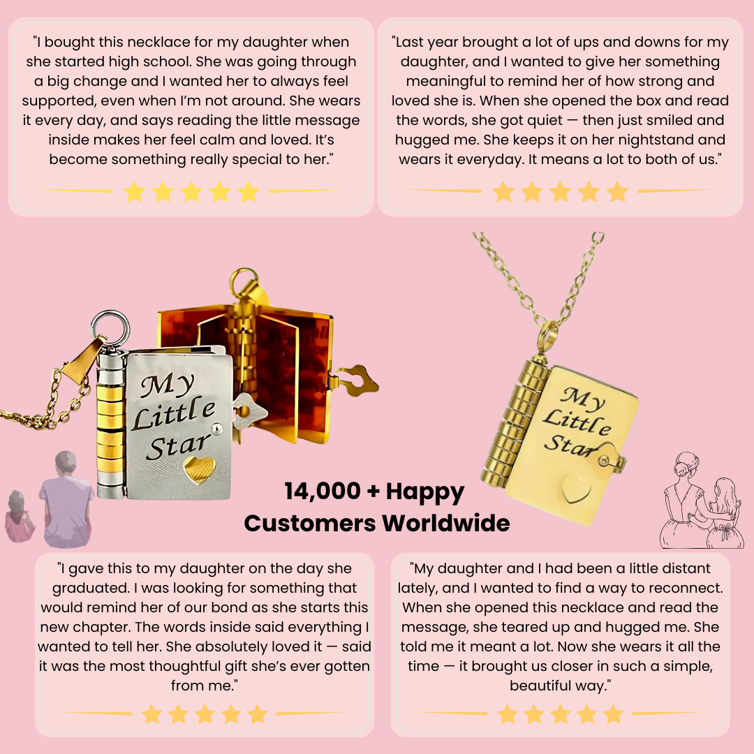 My Precious Daughter Book Necklace