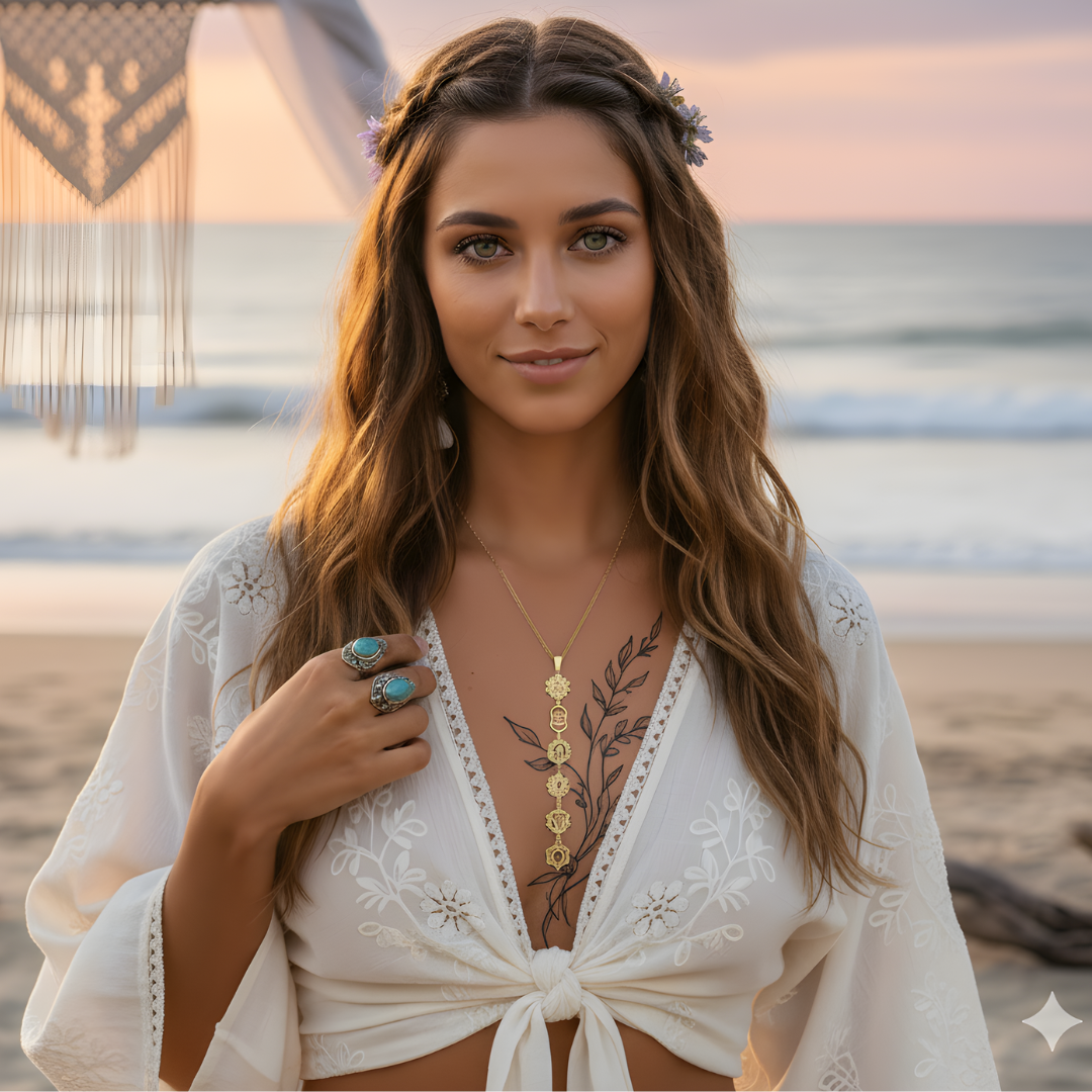 7 Chakra Necklace + FREE Matching Bracelet