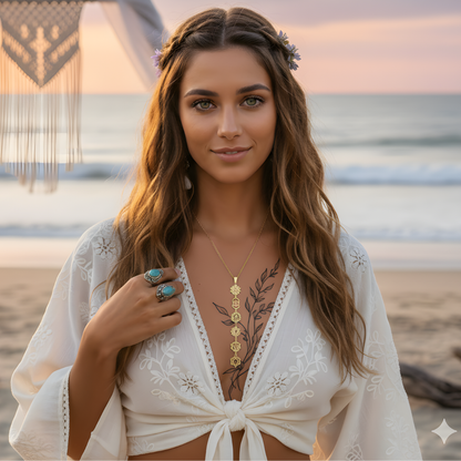 7 Chakra Necklace + FREE Matching Bracelet