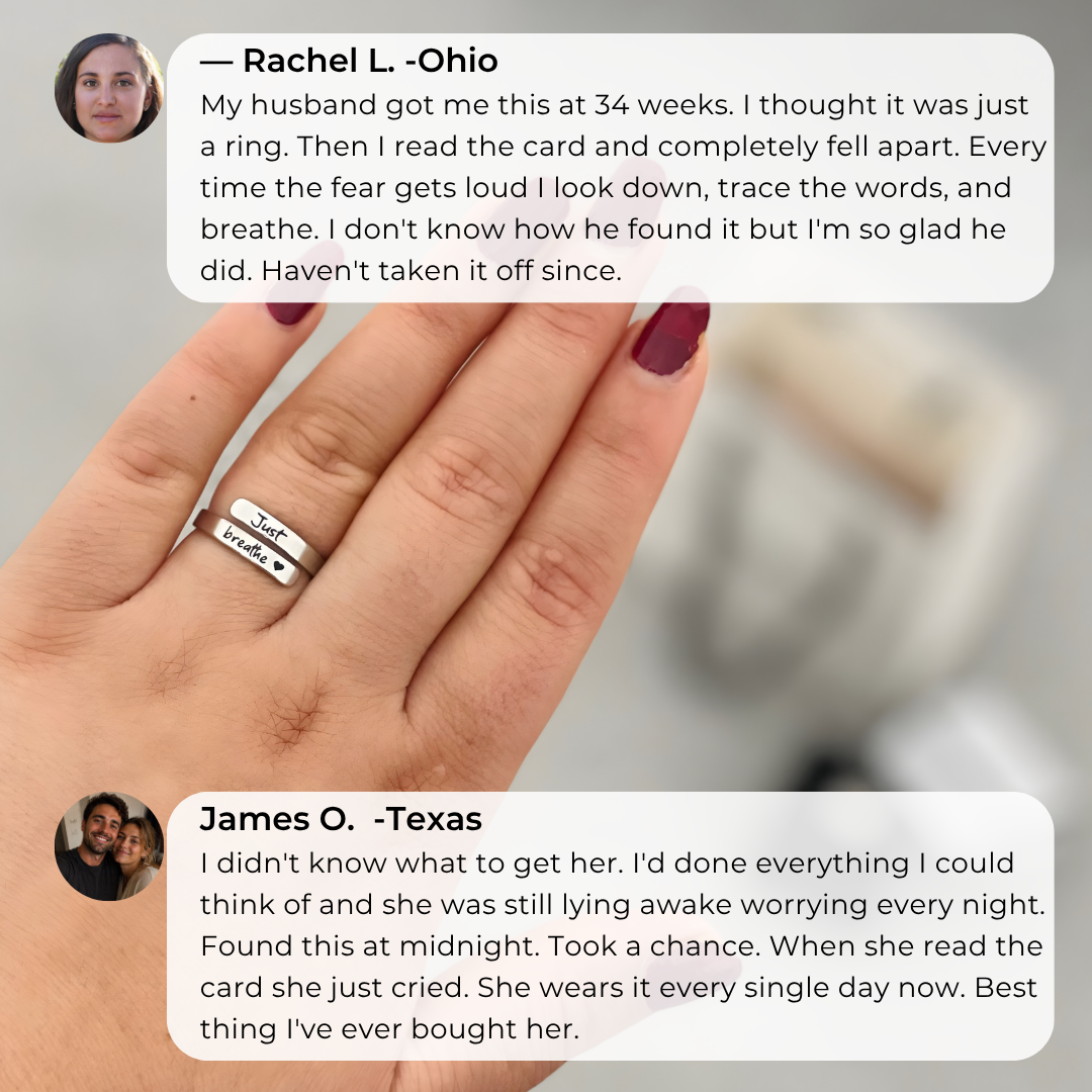 Just Breathe Comfort Ring™ - Your support. On her finger. Every moment.