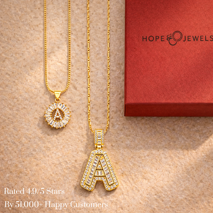 18K Gold Initial Duo Necklace