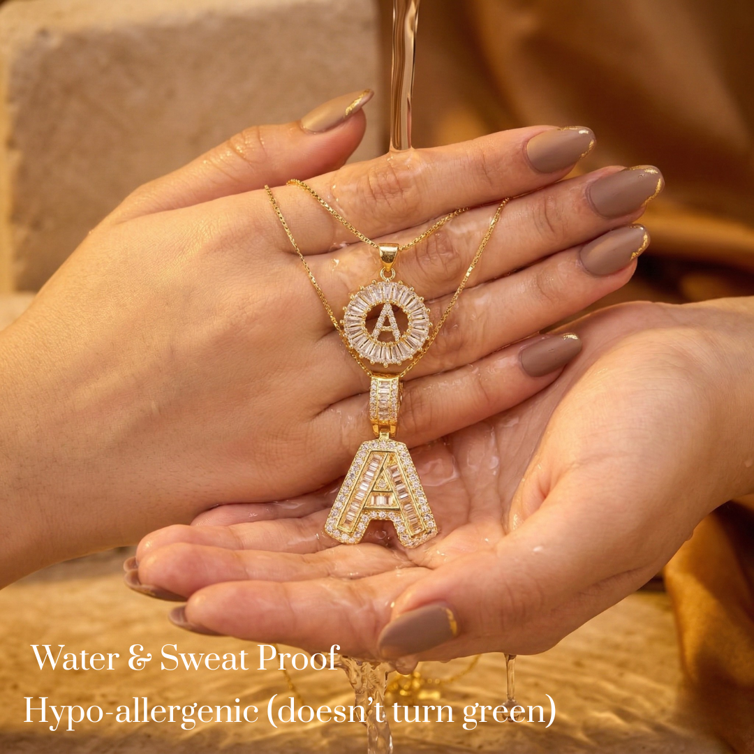 18K Gold Initial Duo Necklace