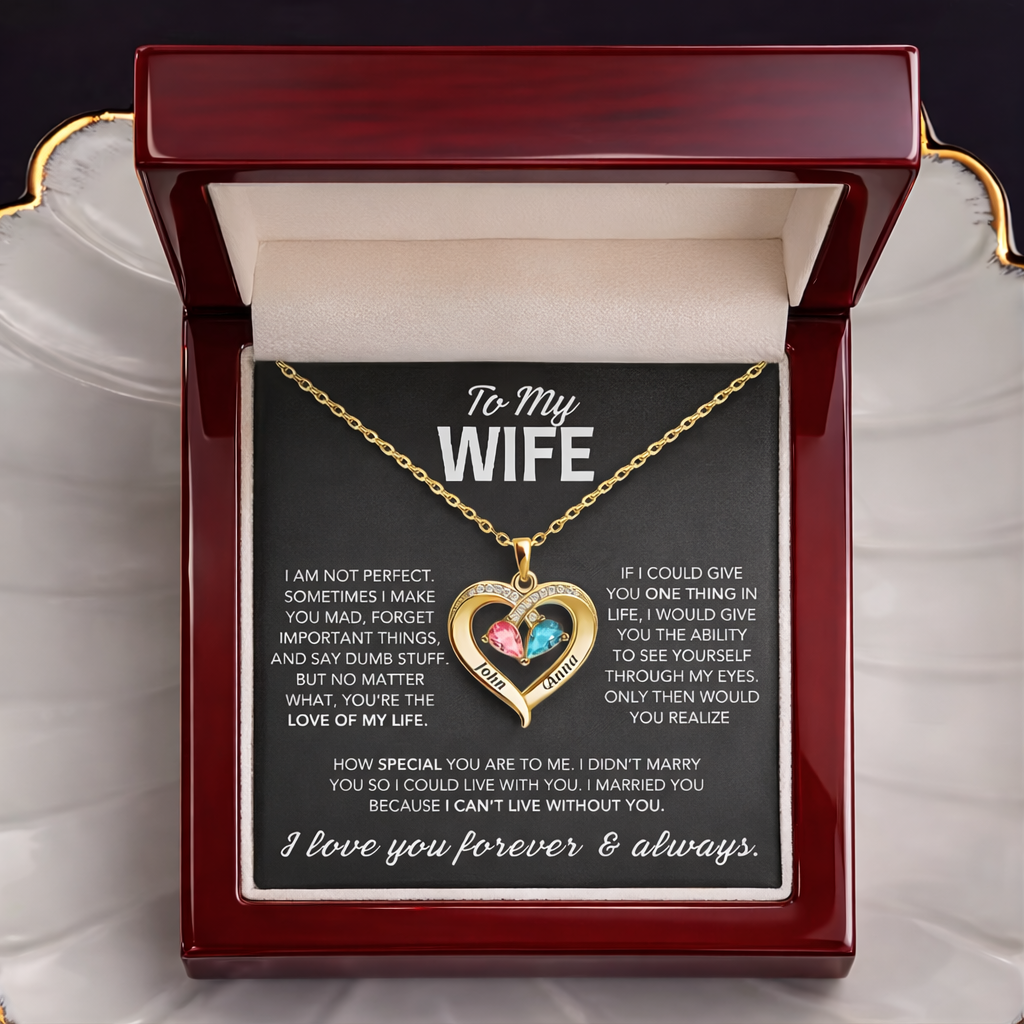 The Soulmate Knot –Birthstone Heart Necklace