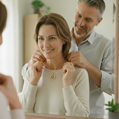 The Soulmate Knot –Birthstone Heart Necklace