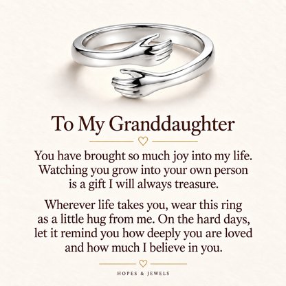 To My Grand-Daughter Hug Ring