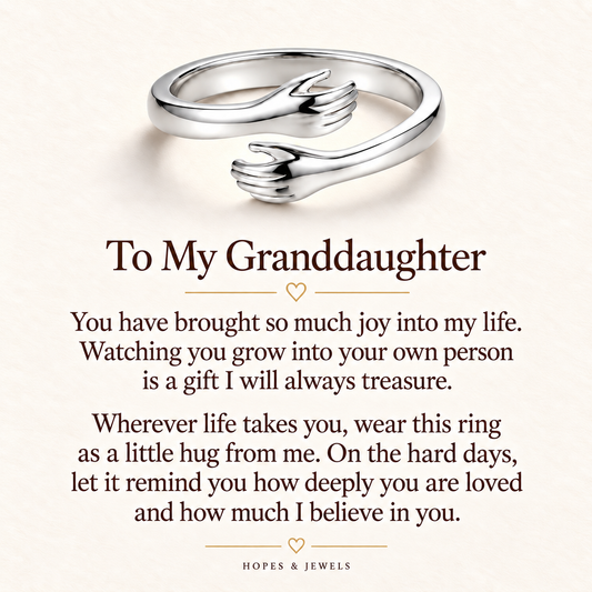 To My Grand-Daughter Hug Ring