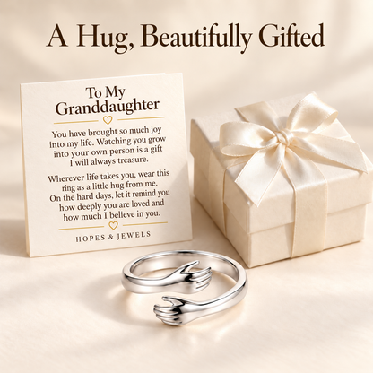 To My Grand-Daughter Hug Ring