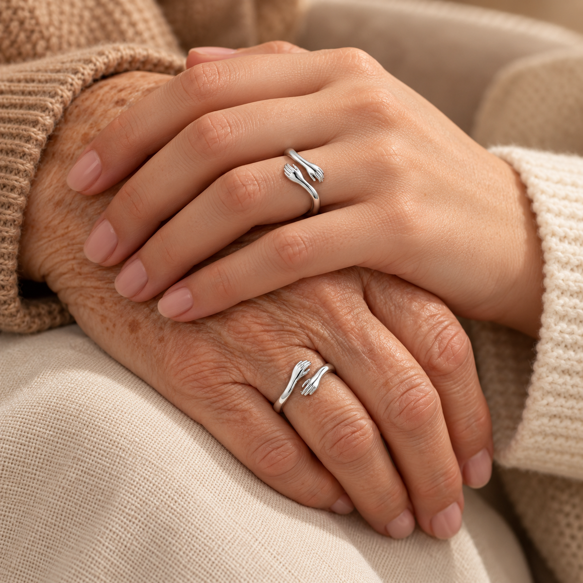 To My Grand-Daughter Hug Ring