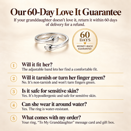 To My Grand-Daughter Hug Ring