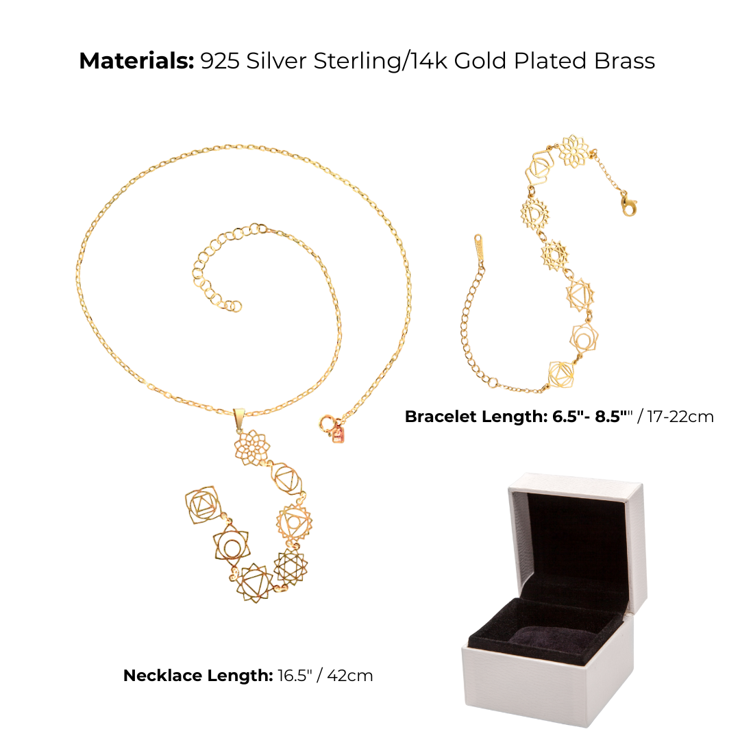 7 Chakra Necklace + FREE Matching Bracelet