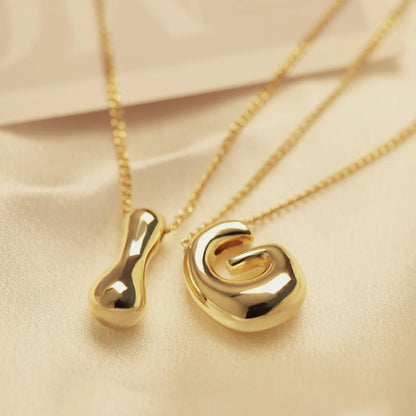 Bubble Initial Name Necklace