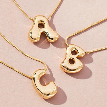 Bubble Initial Name Necklace