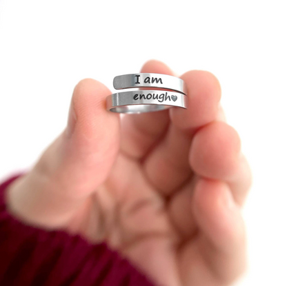 I Am Enough Adjustable Ring