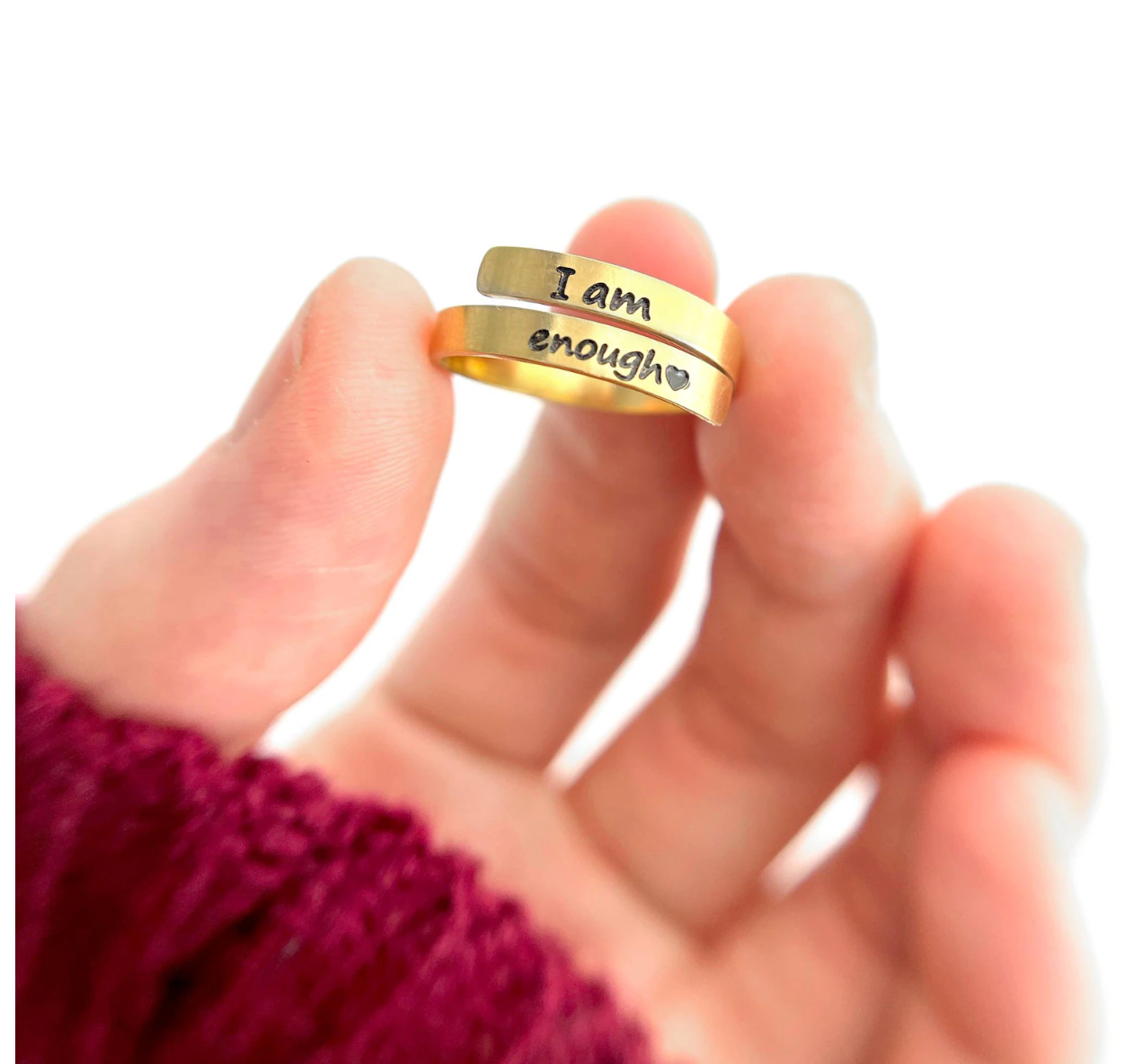 I Am Enough Adjustable Ring
