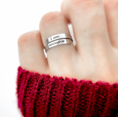 I Am Enough Adjustable Ring