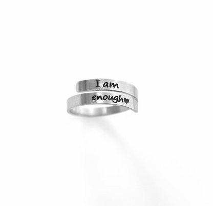 I Am Enough Adjustable Ring