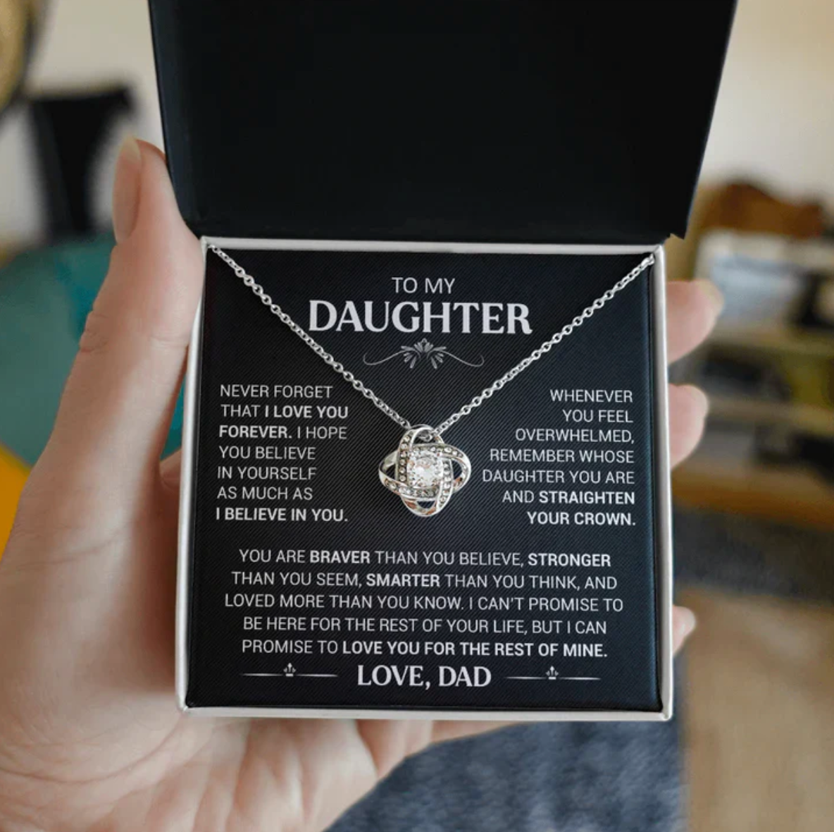 To My Daughter - Eternal Love Necklace